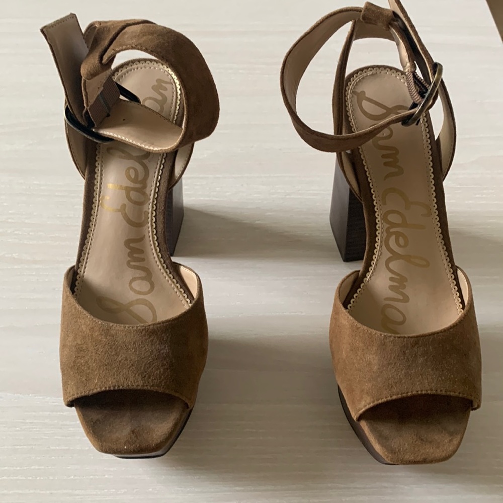 Sam Edelman rain Platfom Ankle Strap Platform Sandals